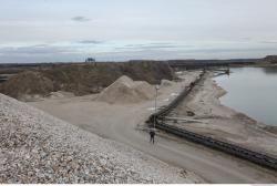 Photo Textures of Background Gravel Mining